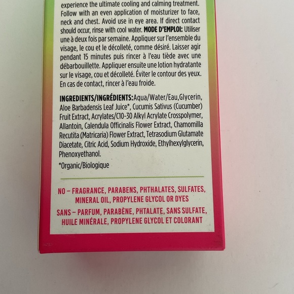 Cest Moi Soothing Cucumber Gel Face Mask NWT - Picture 15 of 16